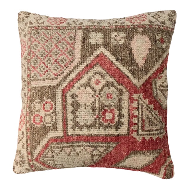 Vintage Turkish Pasargad Hand-Knotted Pillow For Sale