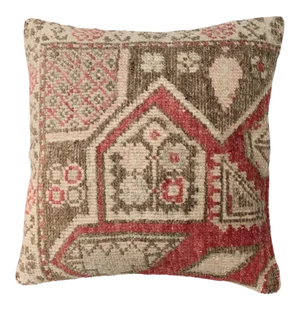 Vintage Turkish Pasargad Hand-Knotted Pillow