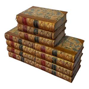 Antique 19th Century Leather Bindings - Books by Sir Edward Bulwer Lytton - 11 Volumes