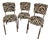 Vintage Chrome Dinette Chairs in Tiger Chenille - Set of 3 For Sale