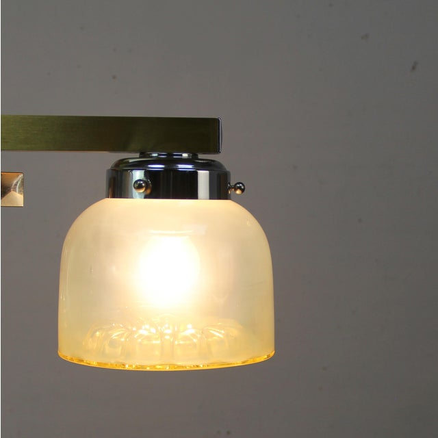 Mid-Century Modern Italian Hanging Lamp with Murano Glass Shades, 1970s For Sale - Image 3 of 7