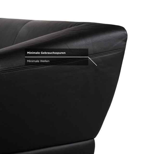 Model 2300 2-Seater Sofa in Black Leather from Rolf Benz For Sale - Image 9 of 14