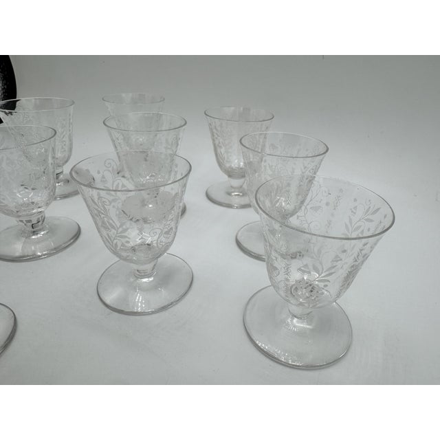 Baccarat Crystal Argentina Glasses from Baccarat, 1940, Set of 10 For Sale - Image 4 of 18