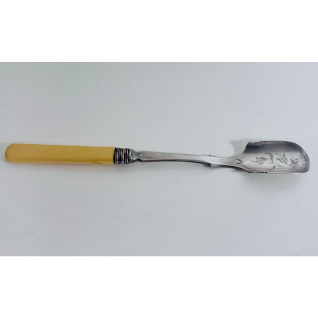 Victorian Antique Victorian Stilton Scoop by W. Page & Co., C. 1880s–1895 For Sale - Image 3 of 6