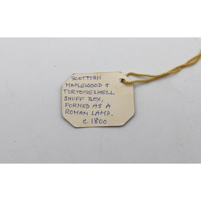 Wood Circa 1800 Scottish Roman Lamp Form Maplewood Snuff Box For Sale - Image 7 of 8