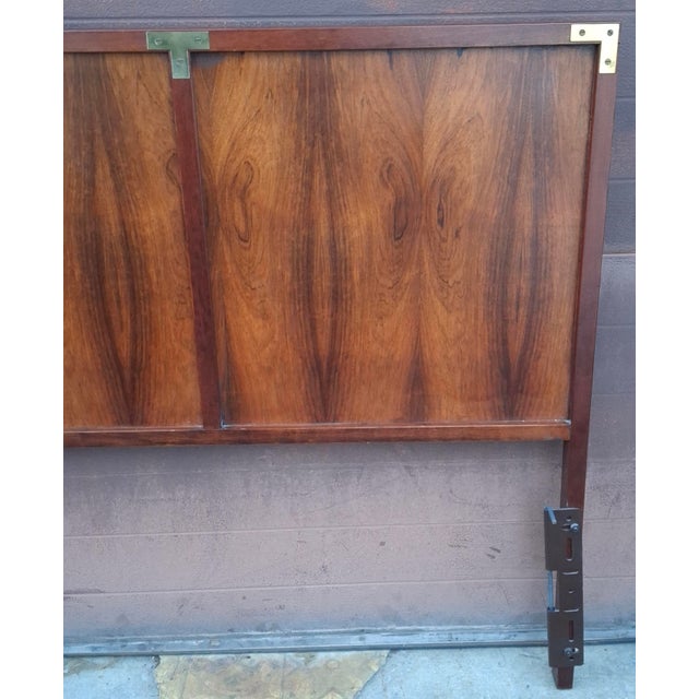 Mid 20th Century West Michigan Furniture Dimension Flamed Bookmatched Walnut King Size Headboard For Sale In Washington DC - Image 6 of 10