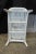 Vintage White Wicker Rattan Two Tier Cocktail Table For Sale - Image 11 of 13