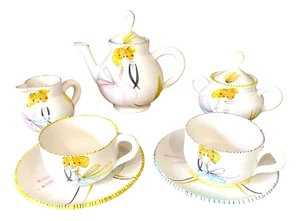 Coffee Duo Service from Cerenne Workshop, Vallauris, 1955