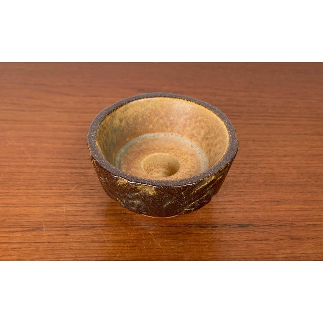 Mid-Century Modern Mid-Century Modern Danish Studio Pottery Candleholder from Michael Andersen Keramik, Bornholm, 1960s For Sale - Image 3 of 12