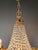 Antique Oval Crystal Chandelier Louis XVI Revival Empire Style Brass 12 Lights For Sale - Image 11 of 13