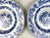 Ceramic Set of 6 Vintage Laveno Blue Onion Plates, Sci Italy Earthenware (21cm) For Sale - Image 7 of 18