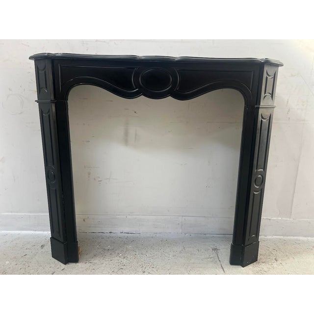 Louis XV Style Pompadour Fireplace with Speckled Black Marble For Sale - Image 14 of 15