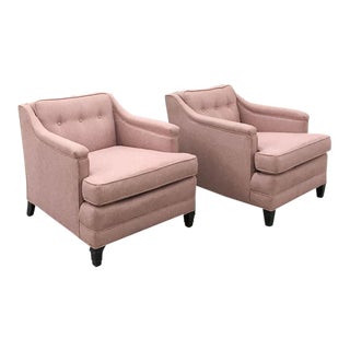 Mid-Century Transitional Club Chairs - A Pair For Sale