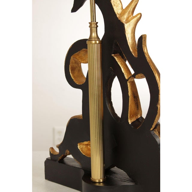 Chelsea House Gilt Carved Dolphin Table Lamp For Sale - Image 10 of 12