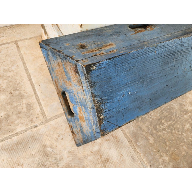 Blue Tray With Cut Out Handles For Sale - Image 4 of 7