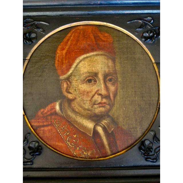Antique Italian Realist Portrait Painting of a Pope, Framed For Sale - Image 4 of 13
