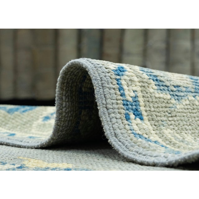 Gray Turkish Oushak Runner Rug 3' x 11'5" #17060 For Sale - Image 8 of 8