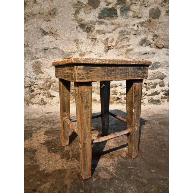 This French workshop stool, dating from circa 1900, originates from a traditional atelier environment and reflects the...