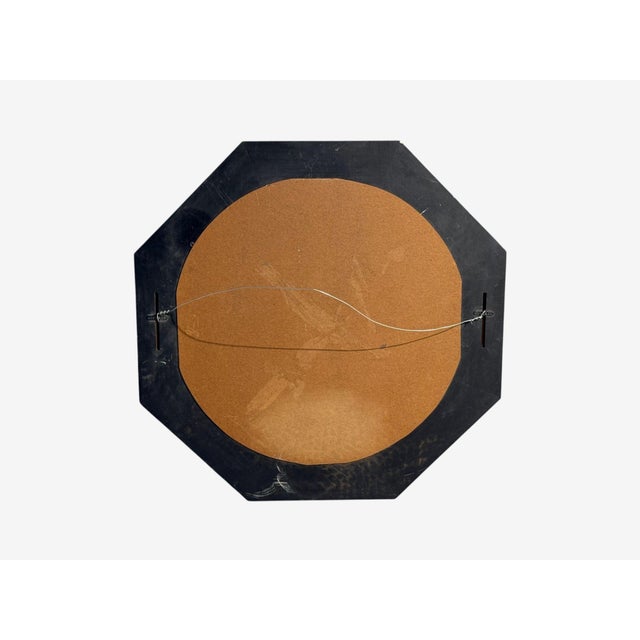 Mid-Century Modern, Octagonal Wall Mirror, Faux Marble Finish, Usa, 1980s For Sale - Image 9 of 9