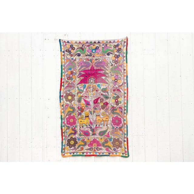 Indian Folk 20th Century Indian Tapestry For Sale - Image 3 of 10