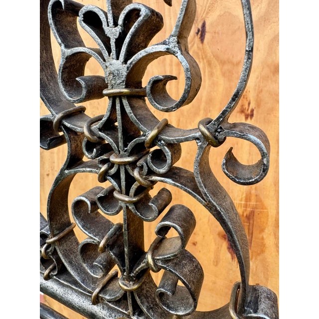 Late 20th Century Very Fine Vintage Ornate Steel and Brass Art Painting Easel in the Manner of Maison Jansen For Sale - Image 5 of 12