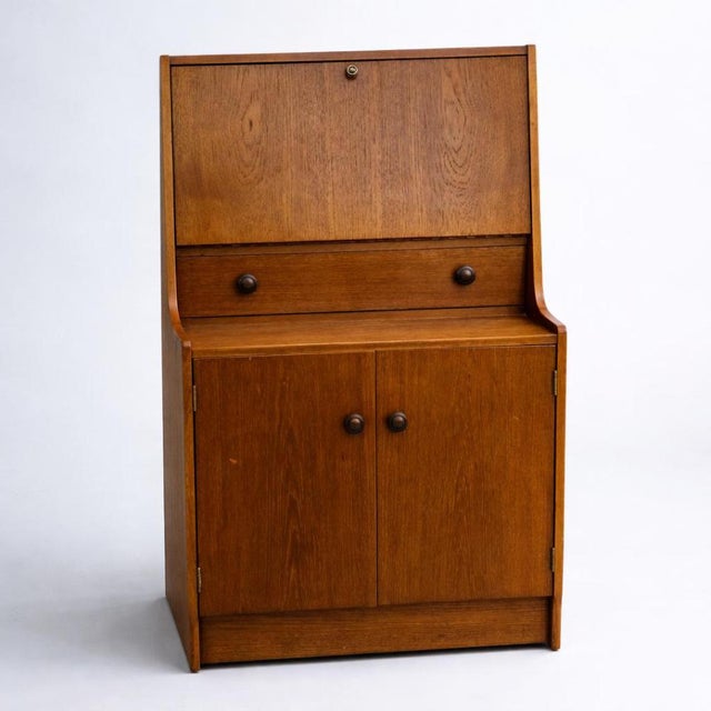 Mid-Century Modern Remploy Teak Secretaire, 1960s For Sale - Image 9 of 9