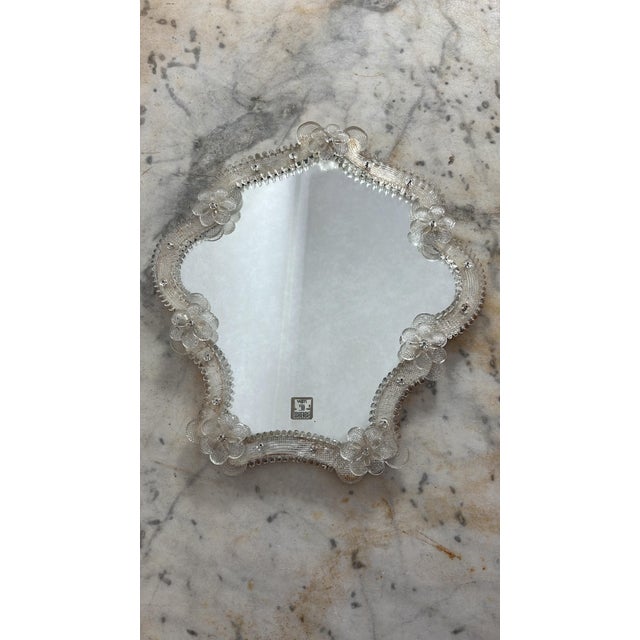 1960s Mid-Century Murano Glass Wall Mirror, 1960s For Sale - Image 5 of 7