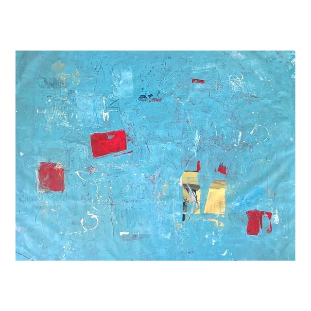 Sarah Trundle, Large Scale Abstract Painting, "Peaceful Waters" For Sale