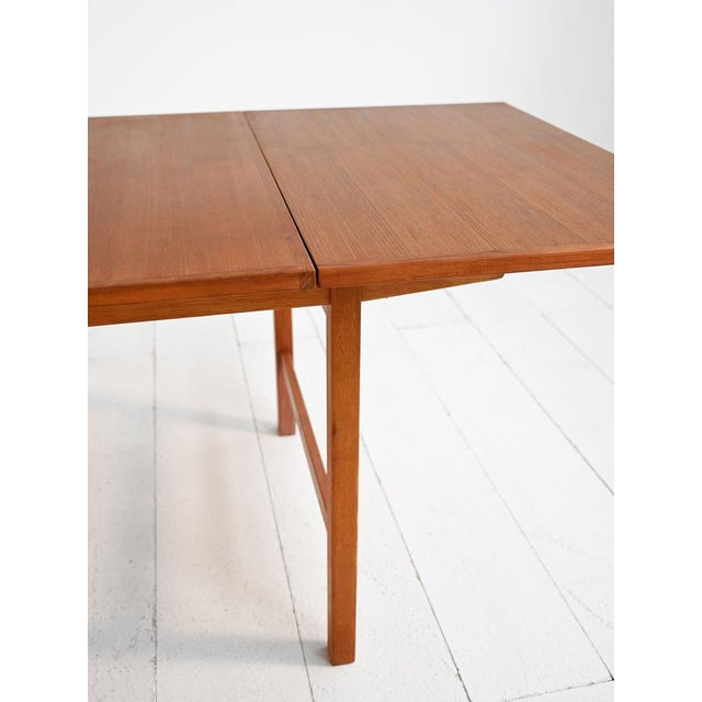 Extendable Scandinavian Teak and Oak Table, 1960s For Sale - Image 12 of 14