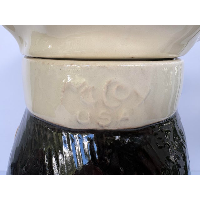 Ceramic 1960s McCoy Pottery Figural Chef “Cookies” Cookie Jar With Hat Lid For Sale - Image 7 of 12