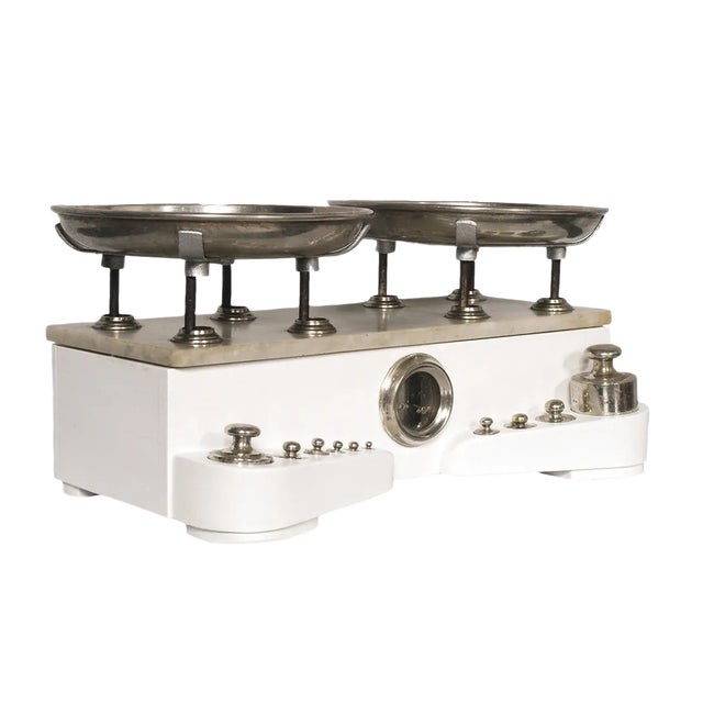 Antique White Weight Scale For Sale