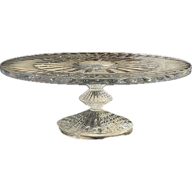 Rare Baccarat "Mille Nuits" 12.5" Pedestal Cake Stand – Designed by Mathias – Discontinued For Sale - Image 11 of 11