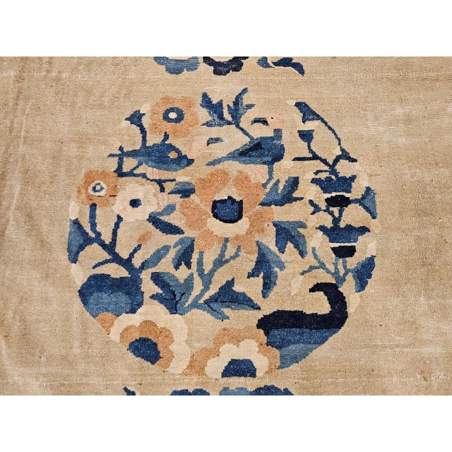Chinese Antique Chinese Peking Rug, Hand-Knotted Wool, Fortune Symbols, 1800s, 10' x 12' For Sale - Image 3 of 18