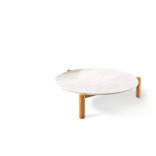 Wood Marble Center Table with Interchangeable Top by Charlotte Perriand for Cassina For Sale - Image 7 of 10