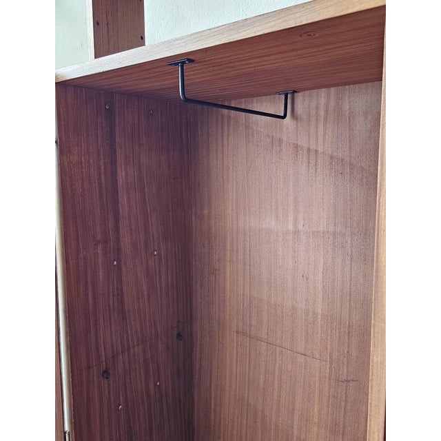 Vintage Italian Teak Wardrobe, 1960s For Sale - Image 11 of 12