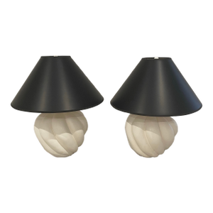 Late 20th Century Giacometti Plaster Lamps - a Pair