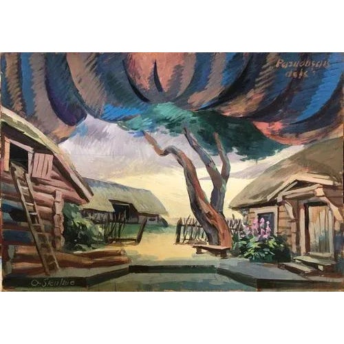 1964. Cardboard, tempera. 69.9x112 cm Oto Skulme.