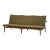 1960s Finn Juhl Green Japan 3 Seater Teak Sofa For Sale