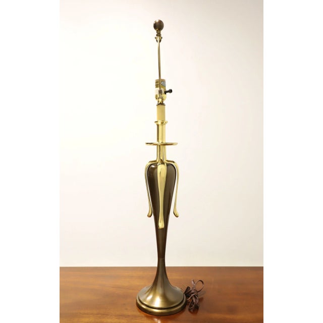 Mid 20th Century Art Deco Bronze With Brass "Drips" Table Lamp For Sale - Image 4 of 11