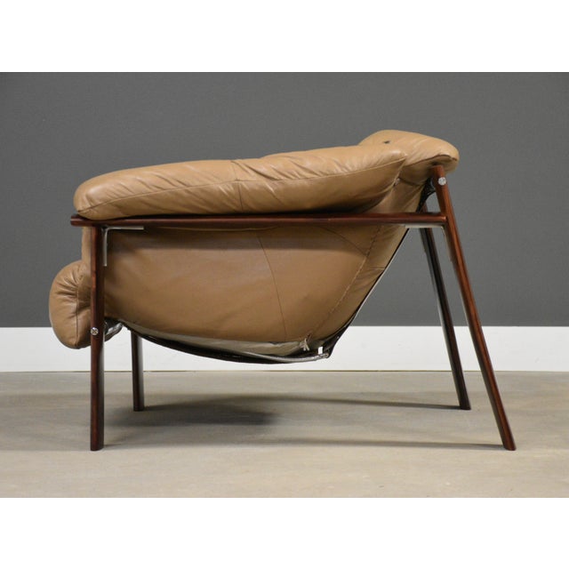 1960s Percival Lafer Leather and Jacaranda Lounge Chair For Sale - Image 5 of 11