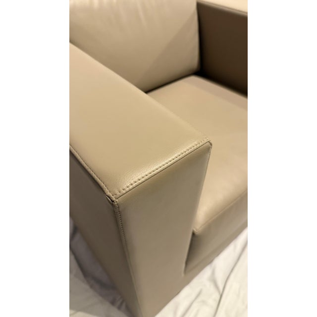 Pair of Bernhardt B.1 Leather Chairs For Sale - Image 9 of 12