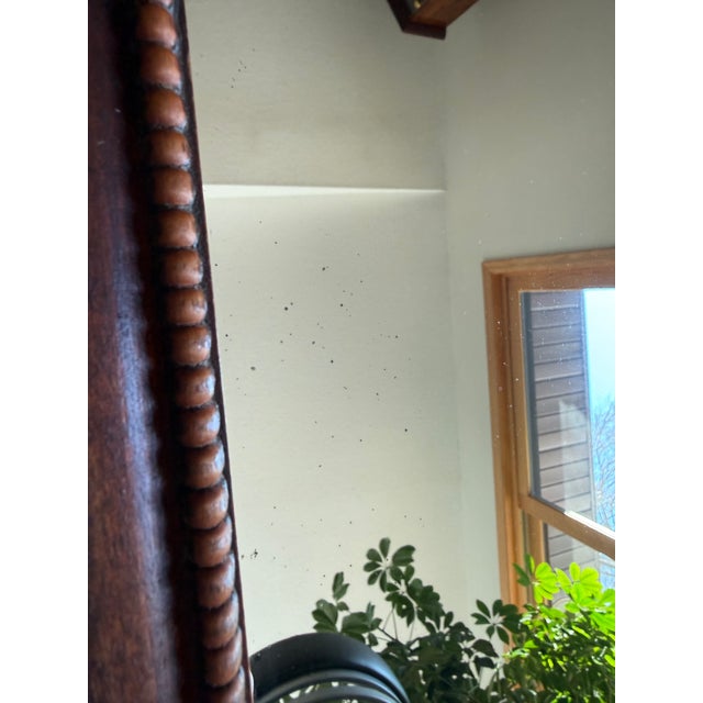 1940s Neoclassical Chippendale Mahogany Wall Mirror For Sale - Image 9 of 13