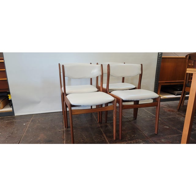 1950s Danish Modern Mid Century Set 4 Dining Chairs Teak Ac Mobler Denmark For Sale - Image 5 of 7