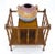 Faux Bamboo & Burl Canterbury Magazine Rack Stand Table on Brass Wheels MINT! For Sale - Image 11 of 11