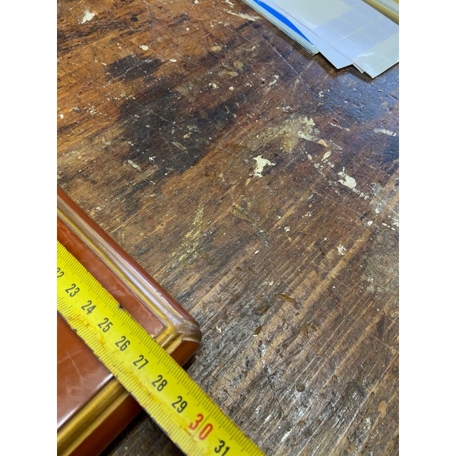 Coral REd Lacquered Base For Sale - Image 5 of 8