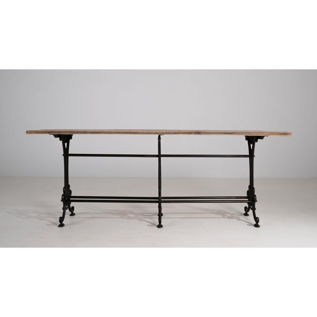 19th Century France Black Iron Console Table For Sale - Image 10 of 11
