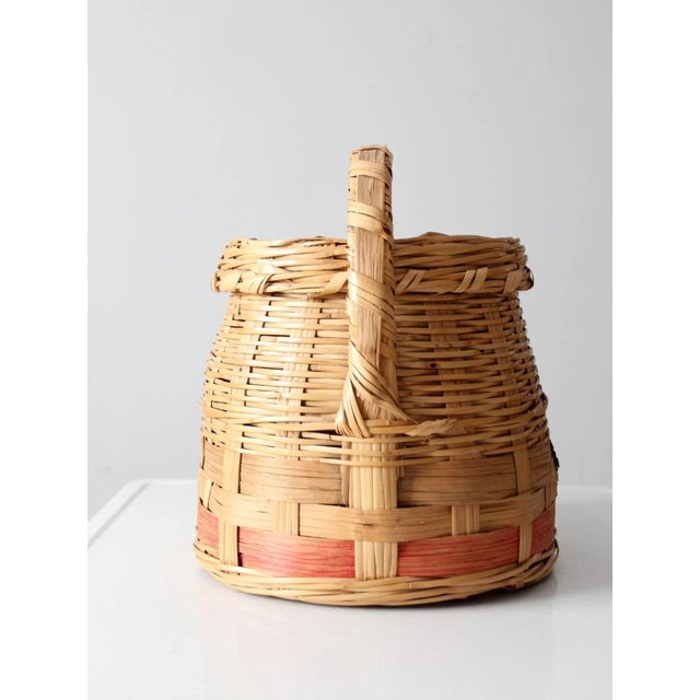 Antique Woven Basket For Sale - Image 9 of 12