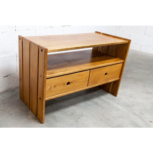Low Elm Cabinet with Drawer from Maison Regain, 1960s For Sale - Image 12 of 18