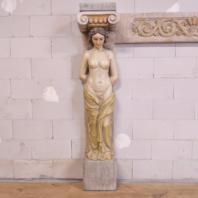 Neoclassical Gipsen Fireplace Mantel, 1890s, Set of 3 For Sale - Image 4 of 18