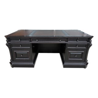 Hooker Furniture Telluride 76” Executive Desk With Wood Panels For Sale